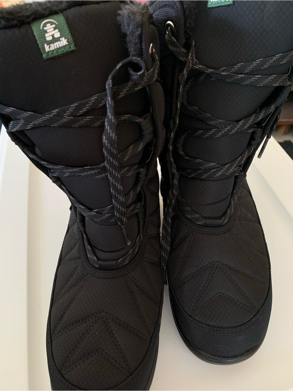 Kamik Women's Black Lace-Up Insulated Winter Boots